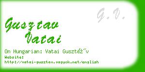 gusztav vatai business card